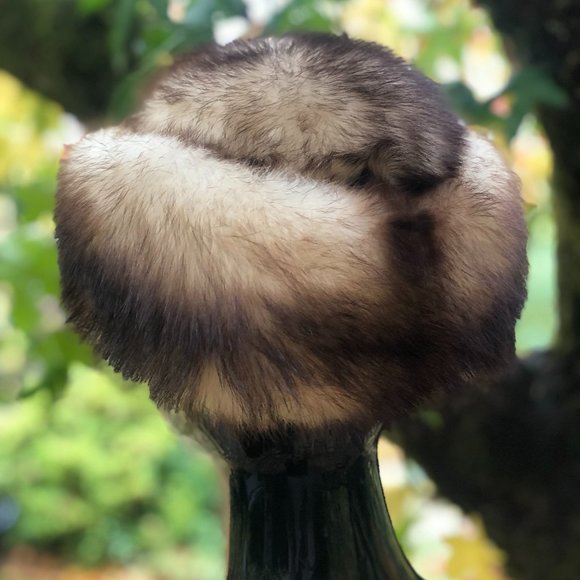 Vintage 1960s Mink & Ferret Pillowbox Genuine Fur Hat #SlavicCore